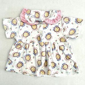 VVTG 90s Okie Dokie, Girls 'Le Petite Infant' Bear Ruffle Collar Dress Top, 24m
